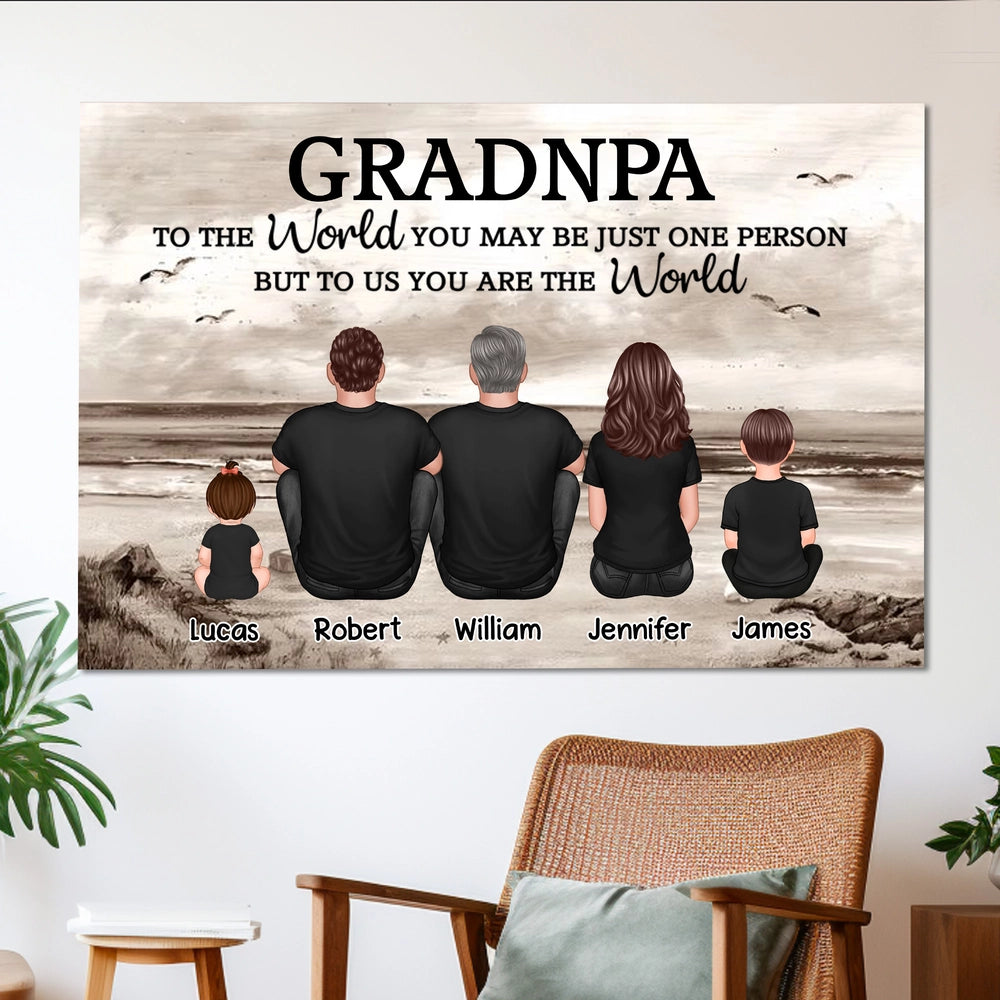 Personalized Family Canvas Print for Grandpa - Sentimental Gift for Grandparents Poster or Canvas MagicInPrints