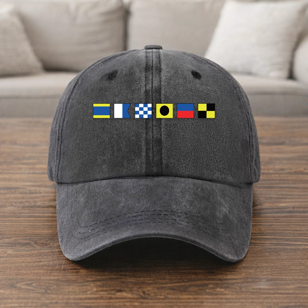 Nautical Signal Flags Dad Hat - Casual Wear for Sailing Enthusiasts Hat MagicInPrints