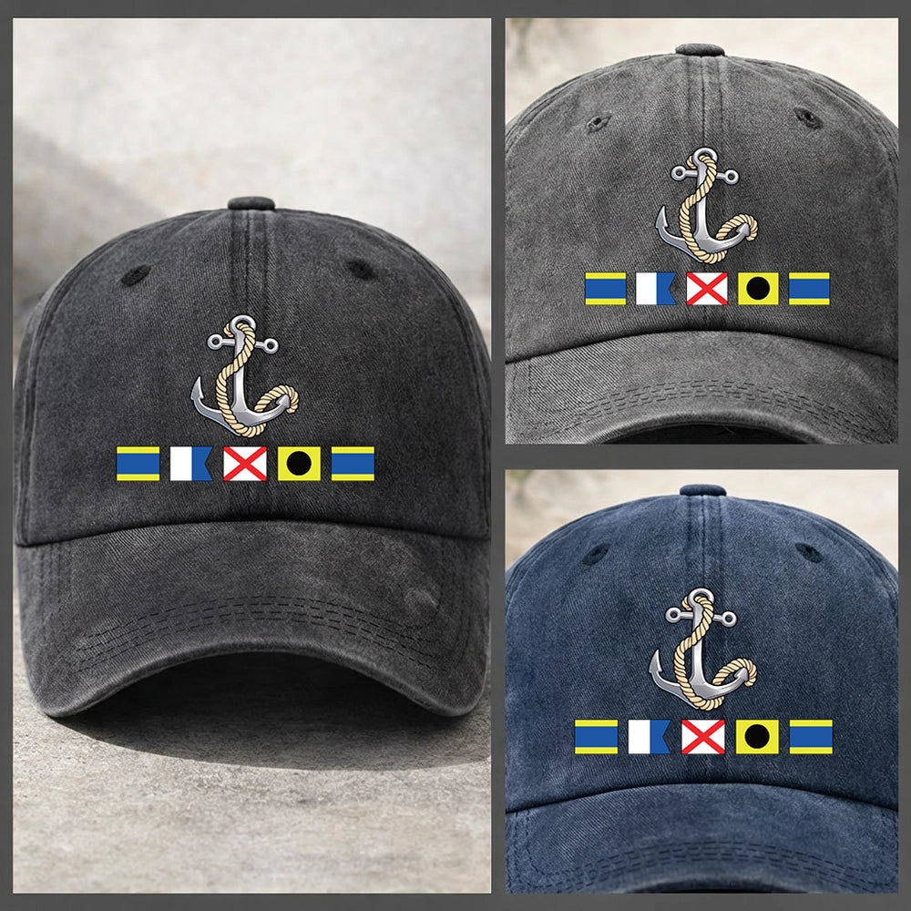 Custom Nautical Anchor Dad Hat for Sailors - Casual Outdoor Wear Hat MagicInPrints