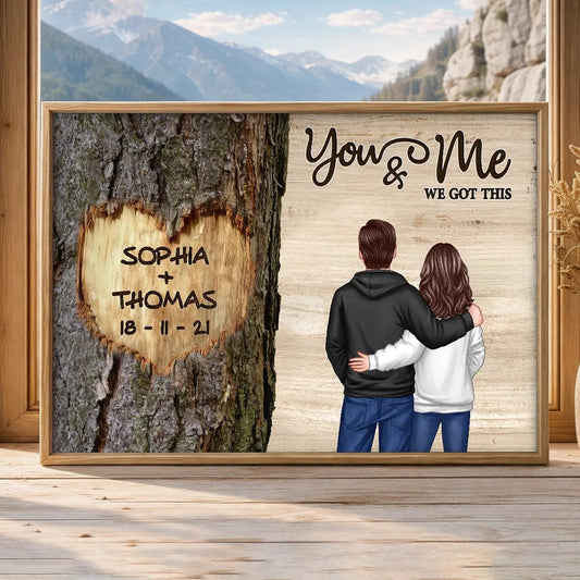 Personalized Couple Wall Art for Anniversaries - Romantic Custom Gift Poster or Canvas MagicInPrints