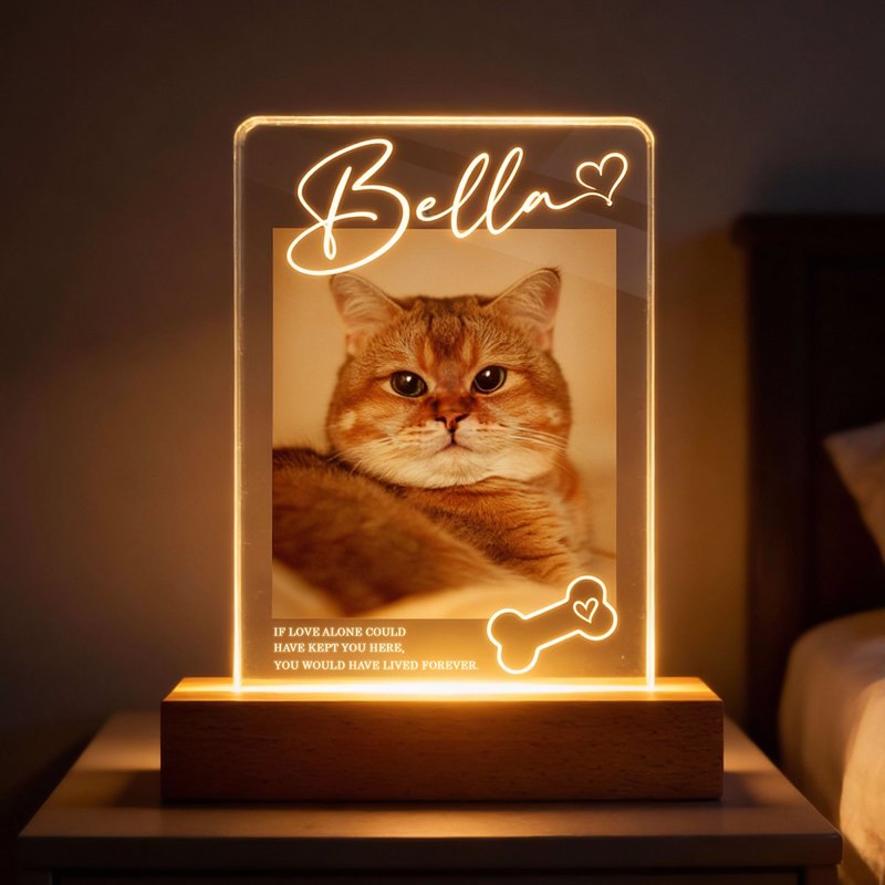 Custom LED Pet Memorial Light for Dog Lovers - Sentimental Home Decor Plaque MagicInPrints