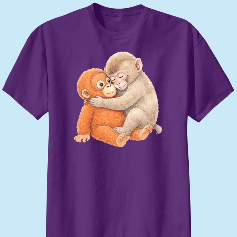 Cute Animal Hug T-Shirt for Kids - Love and Resilience Cloth MagicInPrints
