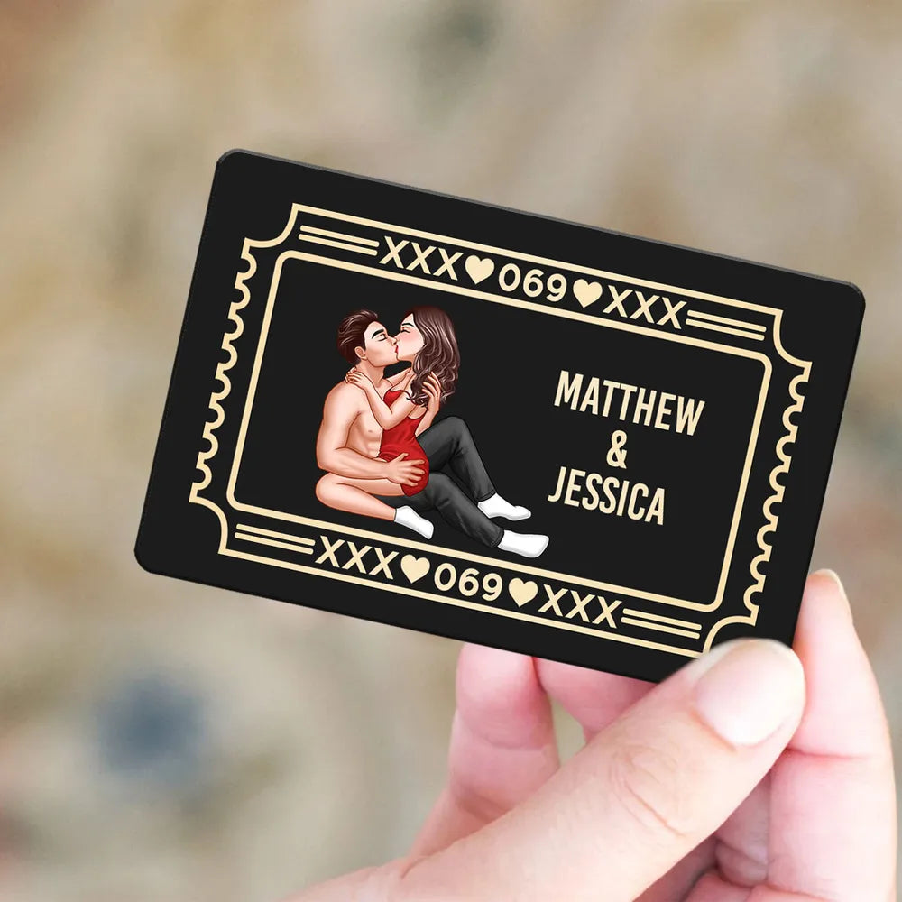 Custom Engraved Metal Wallet Card for Couples - Romantic Gift Wallet Card MagicInPrints