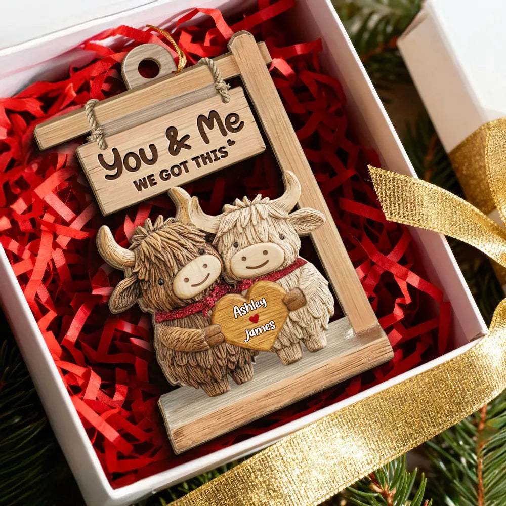 Personalized Couple Ornament for Christmas - Romantic Gift Ornament MagicInPrints