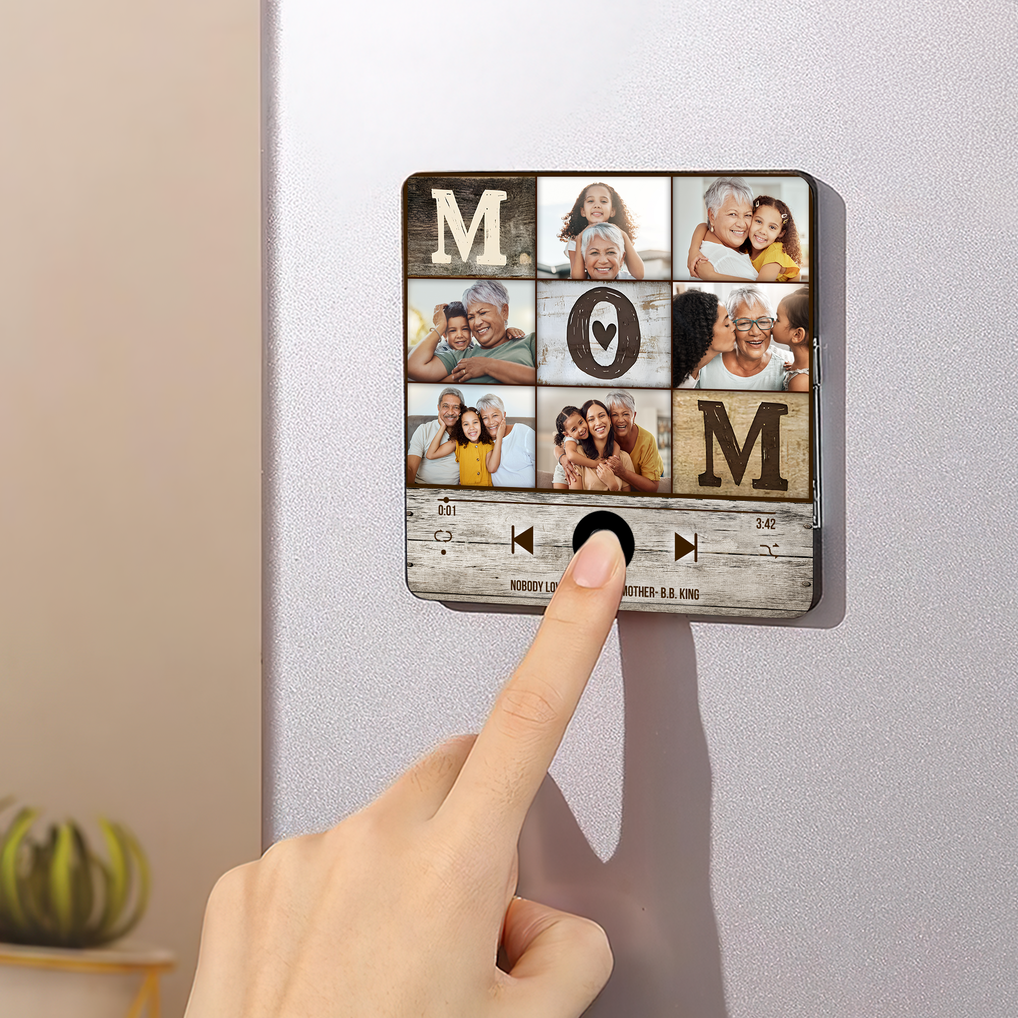 Personalized Mom Fridge Magnet with Custom Music & Photos Fridge Magnet PopCulturePrints