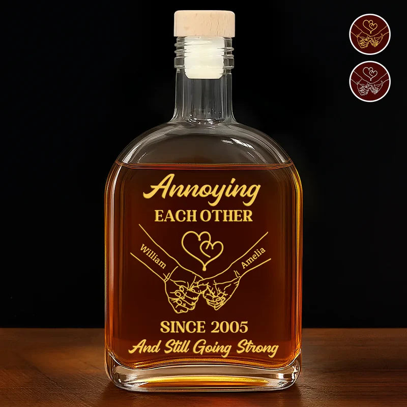 Personalized Whiskey Decanter for Couples - Anniversary Gift Kitchen Supplies MagicInPrints