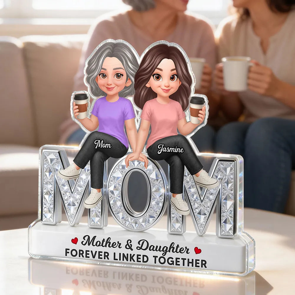 Personalized Mother Daughter Acrylic Plaque - Sentimental Gift for Mom Plaque MagicInPrints