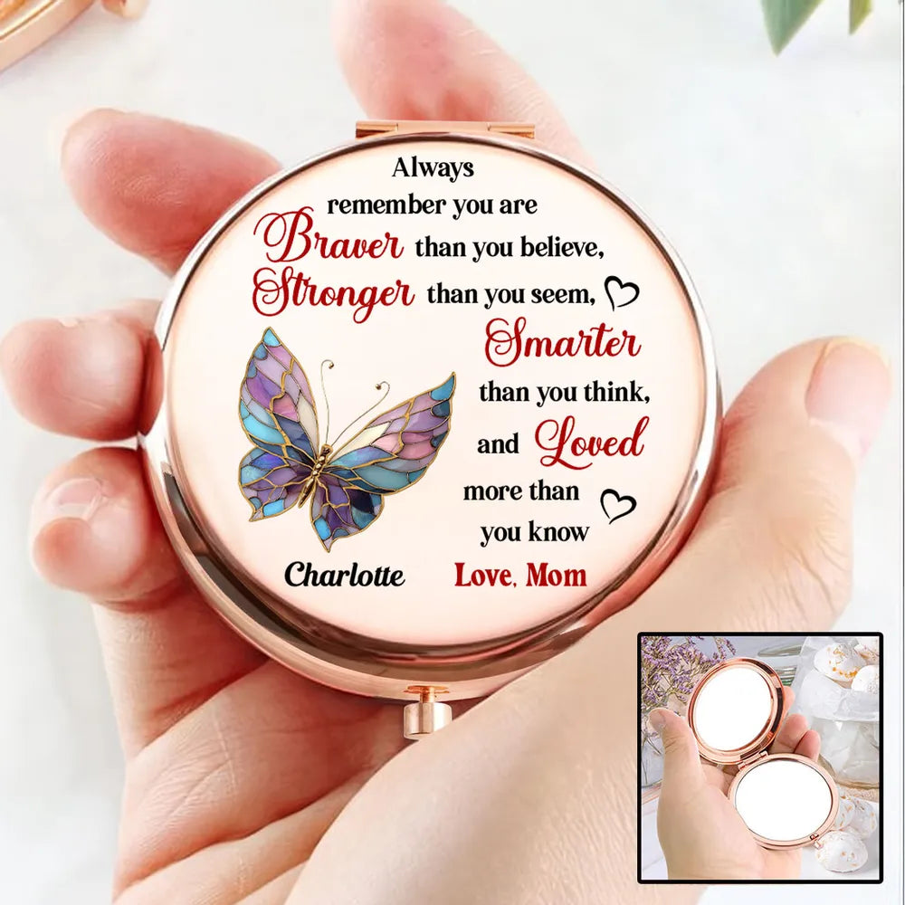 Personalized Compact Mirror for Daughter - Sentimental Gift from Mom Beauty Tools MagicInPrints