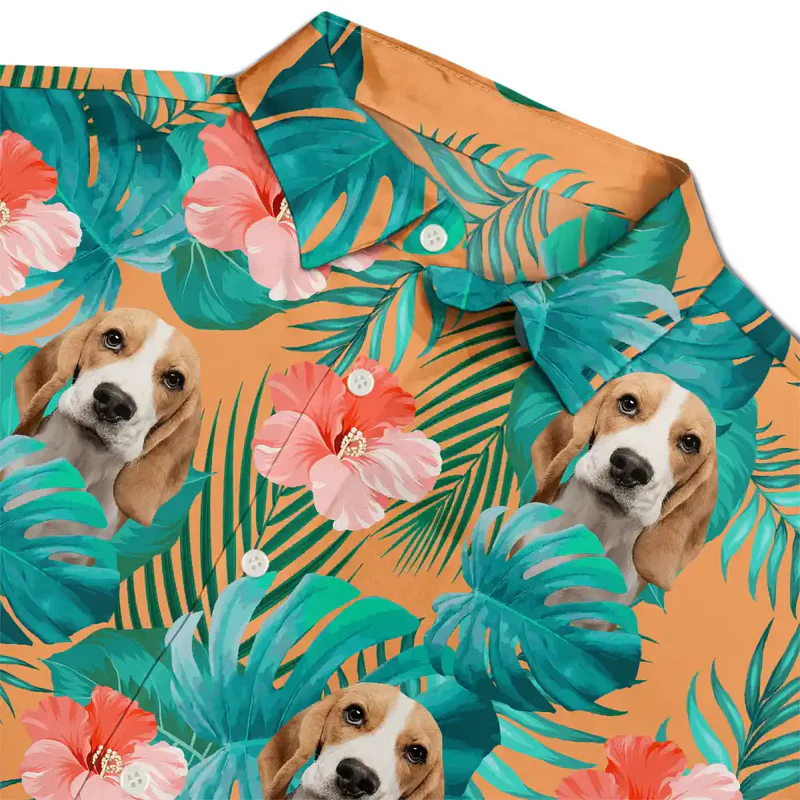 Custom Dog Hawaiian Shirt for Men - Tropical Pet Lover Gift Cloth MagicInPrints