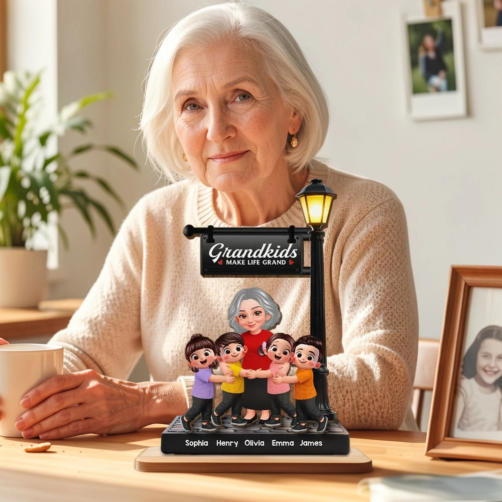 Custom Grandkids Figurine for Grandparents - Personalized Family Keepsake Plaque MagicInPrints
