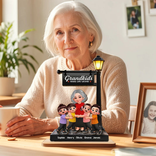 Custom Grandkids Figurine for Grandparents - Personalized Family Keepsake Plaque MagicInPrints
