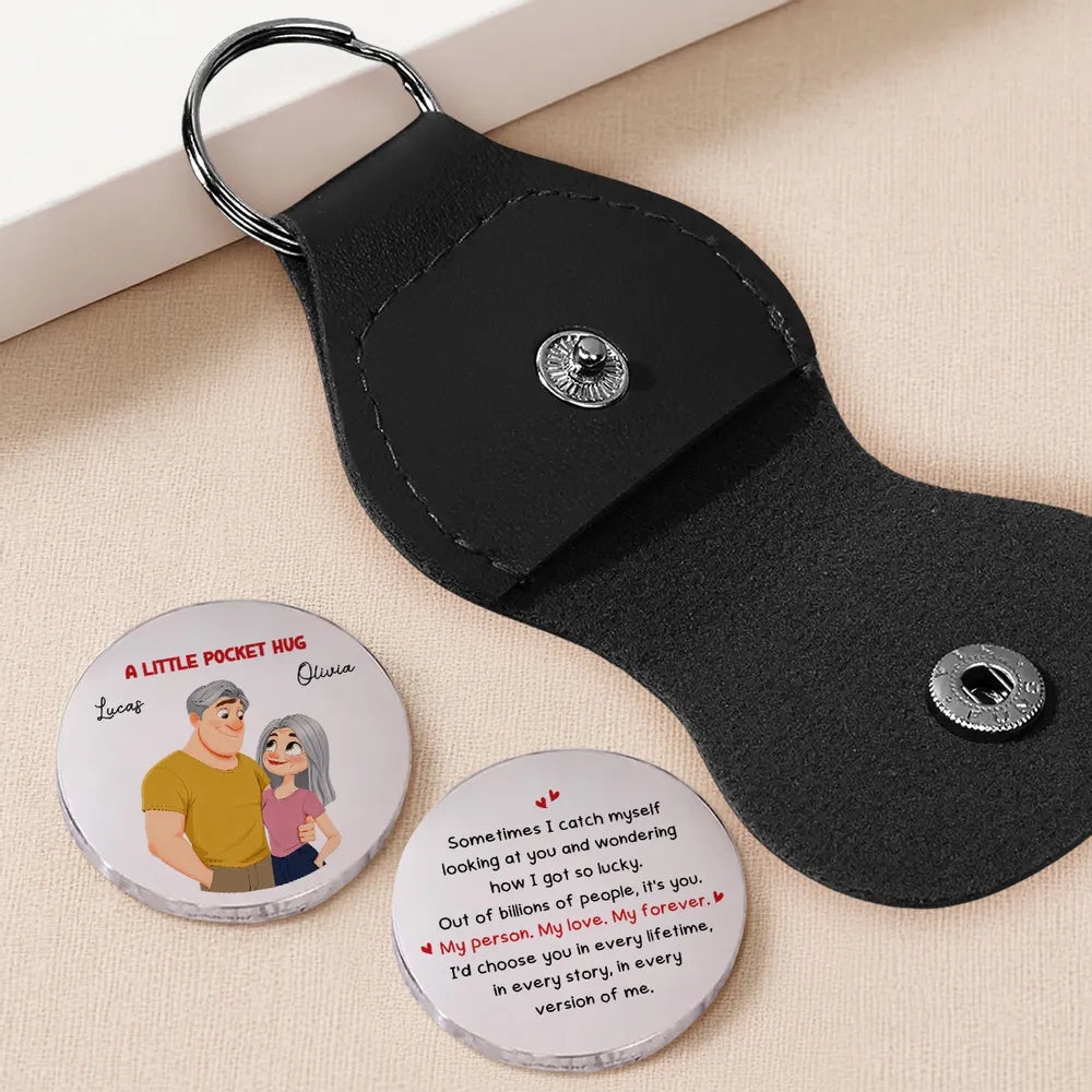 Personalized Pocket Hug Keychain for Couples - Sentimental Gift for Loved Ones Keychain MagicInPrints