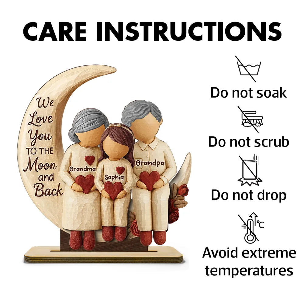 Personalized Family Figurine for Grandparents - Heartfelt Gift for Holidays Plaque MagicInPrints