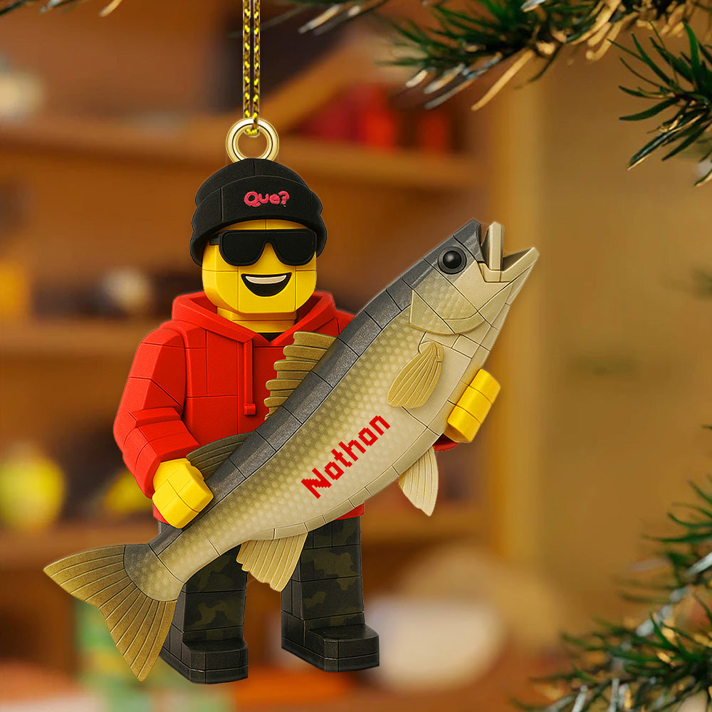 Personalized Gifts For Fishing Lovers, Fishing Custom Photo Acrylic Ornament Ornament MagicInPrints