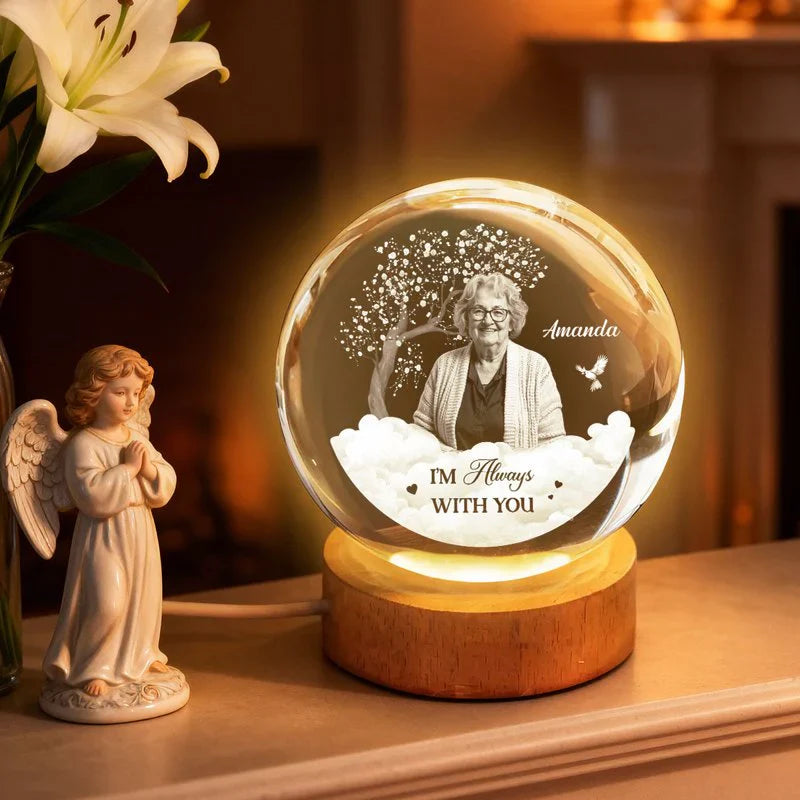 Personalized Memorial LED Lamp for Family - Sentimental Gift Lamp MagicInPrints