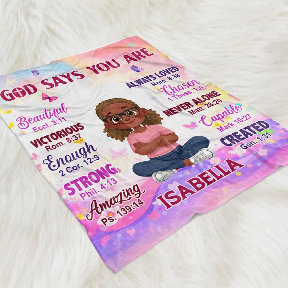 Personalized Inspirational Blanket for Girls - Faith and Encouragement Gift Blanket MagicInPrints