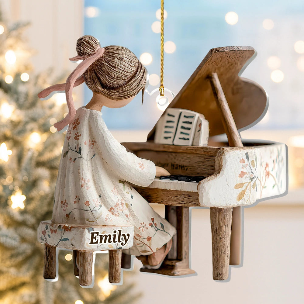 Personalized Piano Player Ornament for Kids - Christmas Decoration Ornament MagicInPrints