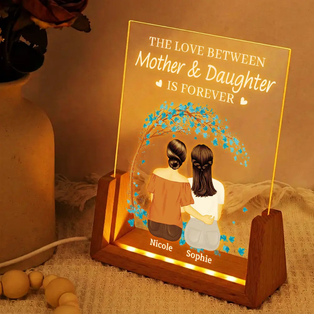 Personalized LED Acrylic Plaque for Mother and Daughters - Sentimental Gift Plaque MagicInPrints