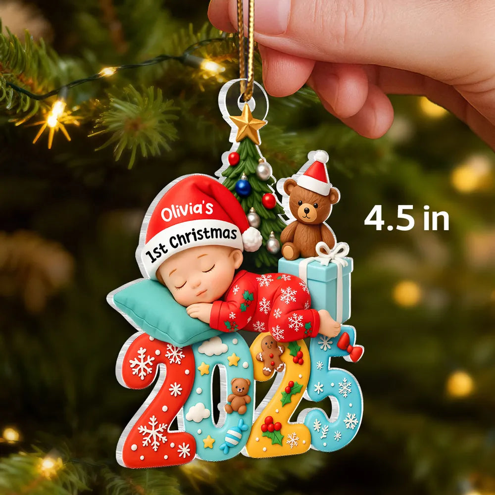 Personalized Baby's First Christmas Ornament 2023 - Custom Name Keepsake Gift Ornament MagicInPrints