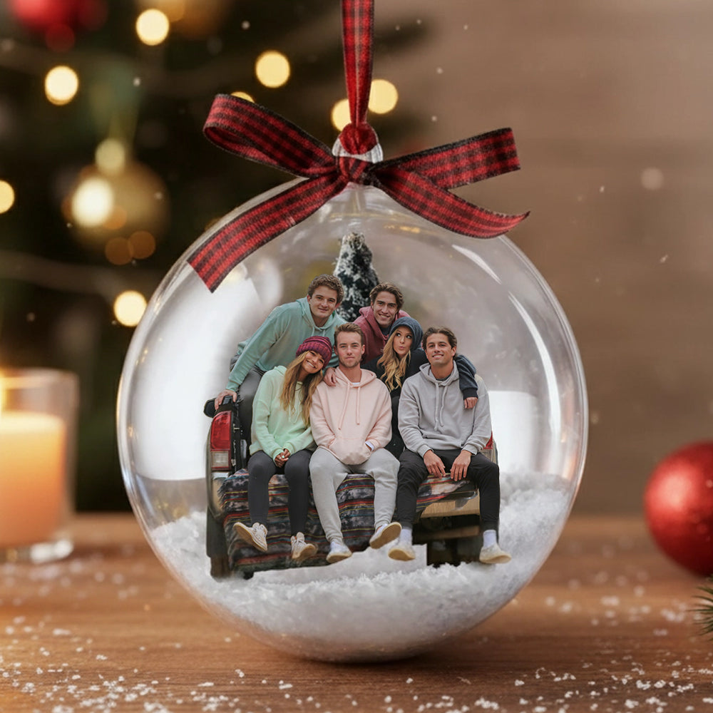 Custom Photo Christmas Ornament for Family - Personalized Holiday Decoration Ornament MagicInPrints