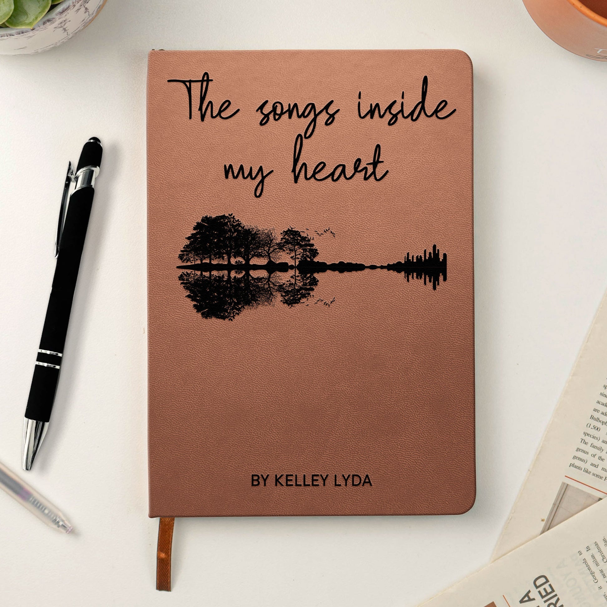 Personalized Lyric Journal for Musicians and Songwriters - Creative Inspiration Stationery MagicInPrints