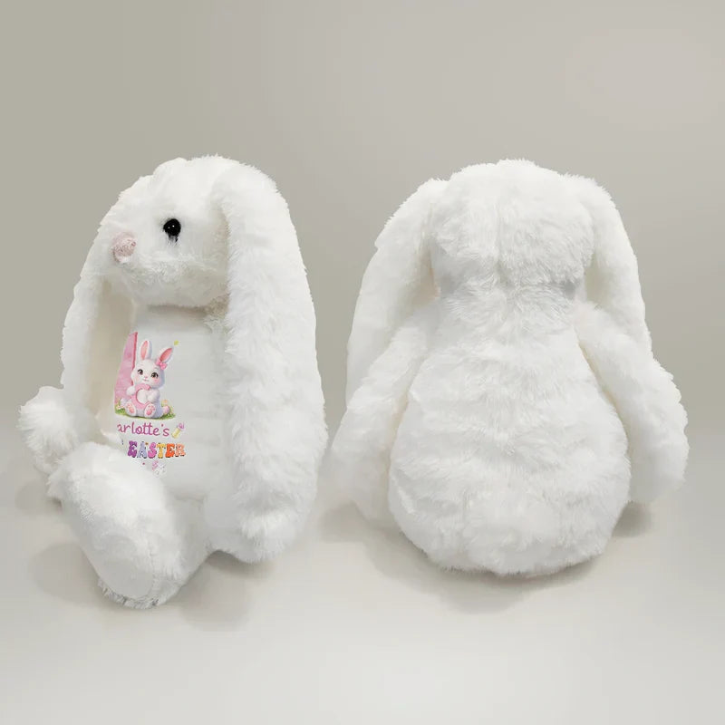 Personalized Plush Bunny Toy for Baby's First Easter - Soft and Cuddly Gift Plaything MagicInPrints