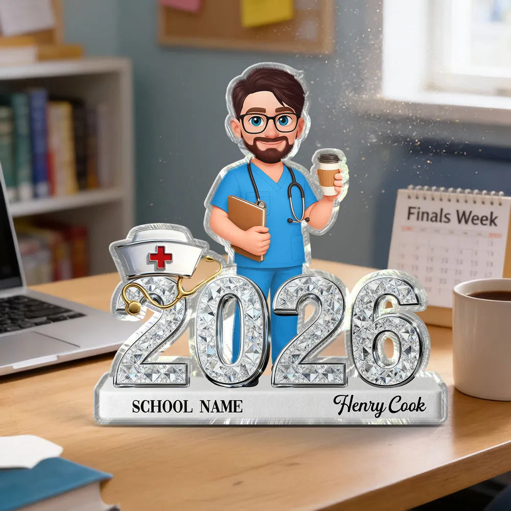 Custom Nurse Graduation Acrylic Plaque 2026 - Personalized Gift for Nursing Graduates Plaque MagicInPrints