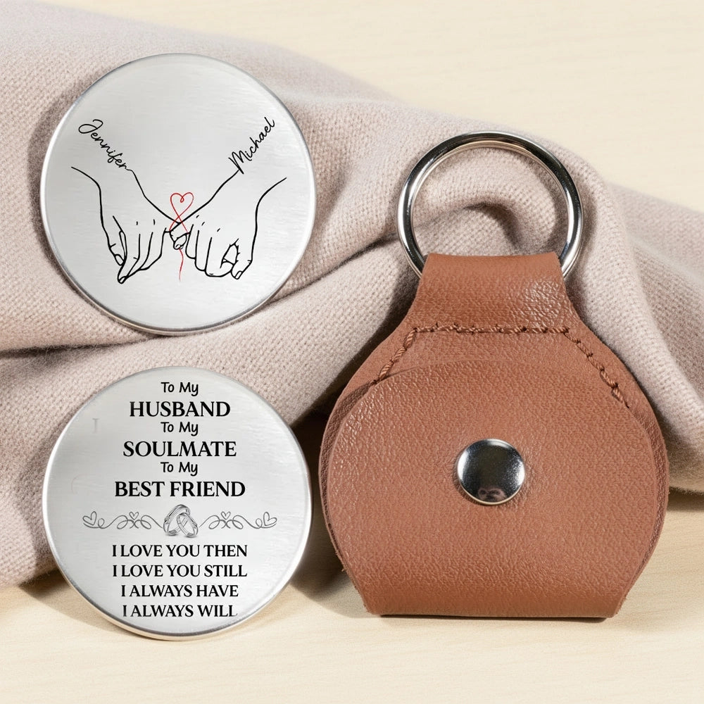 Personalized Engraved Keychain for Husband - Romantic Gift for Anniversaries Keychain MagicInPrints
