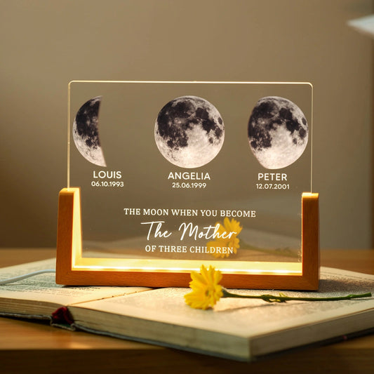 Personalized Moon Phase Acrylic Plaque for Mothers - Sentimental Gift for Family Plaque MagicInPrints
