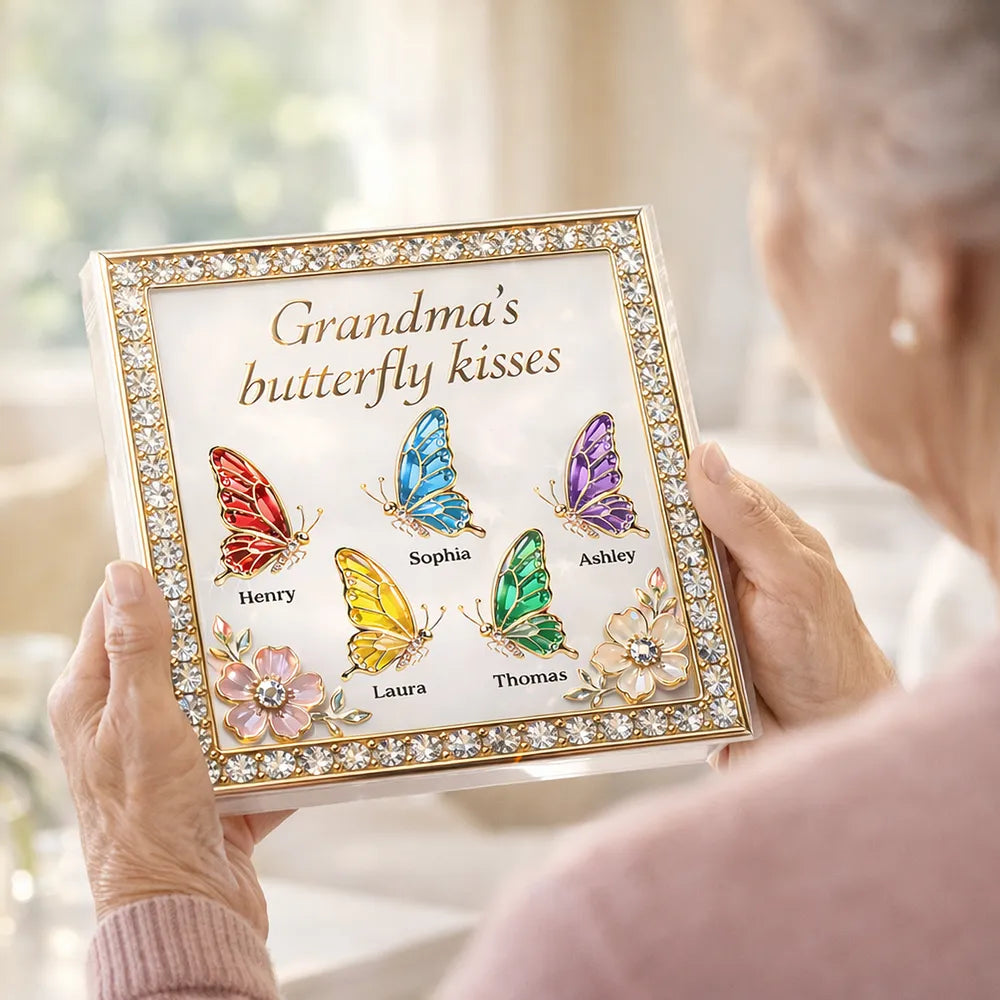 Personalized Butterfly Wall Art for Grandma - Family Names Display Plaque MagicInPrints