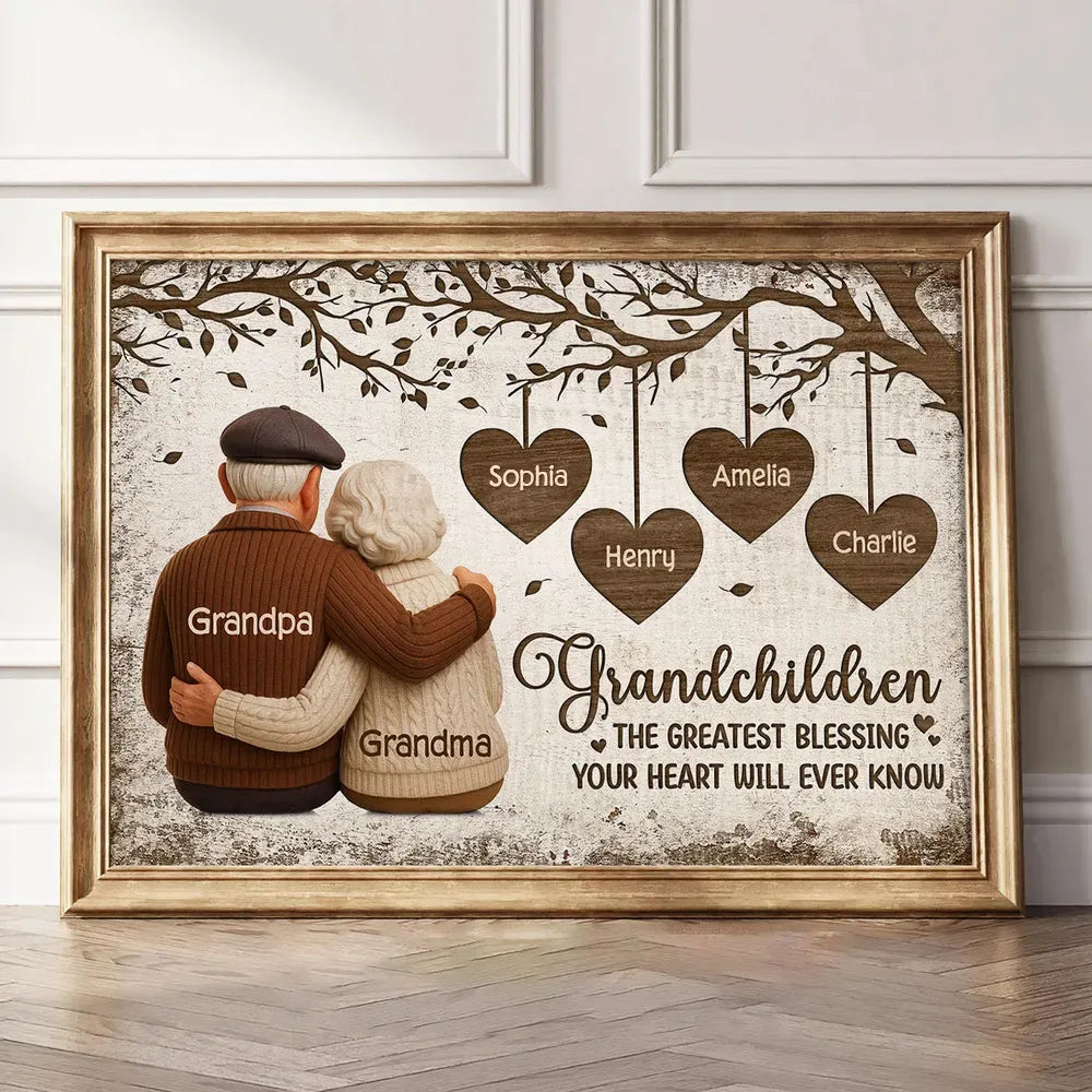 Personalized Grandparents Canvas Art for Family - Sentimental Home Decor Gift Poster or Canvas MagicInPrints