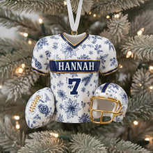 Load image into Gallery viewer, Personalized Christmas Jersey Ornament - Custom Gift for Football Lovers Ornament MagicInPrints
