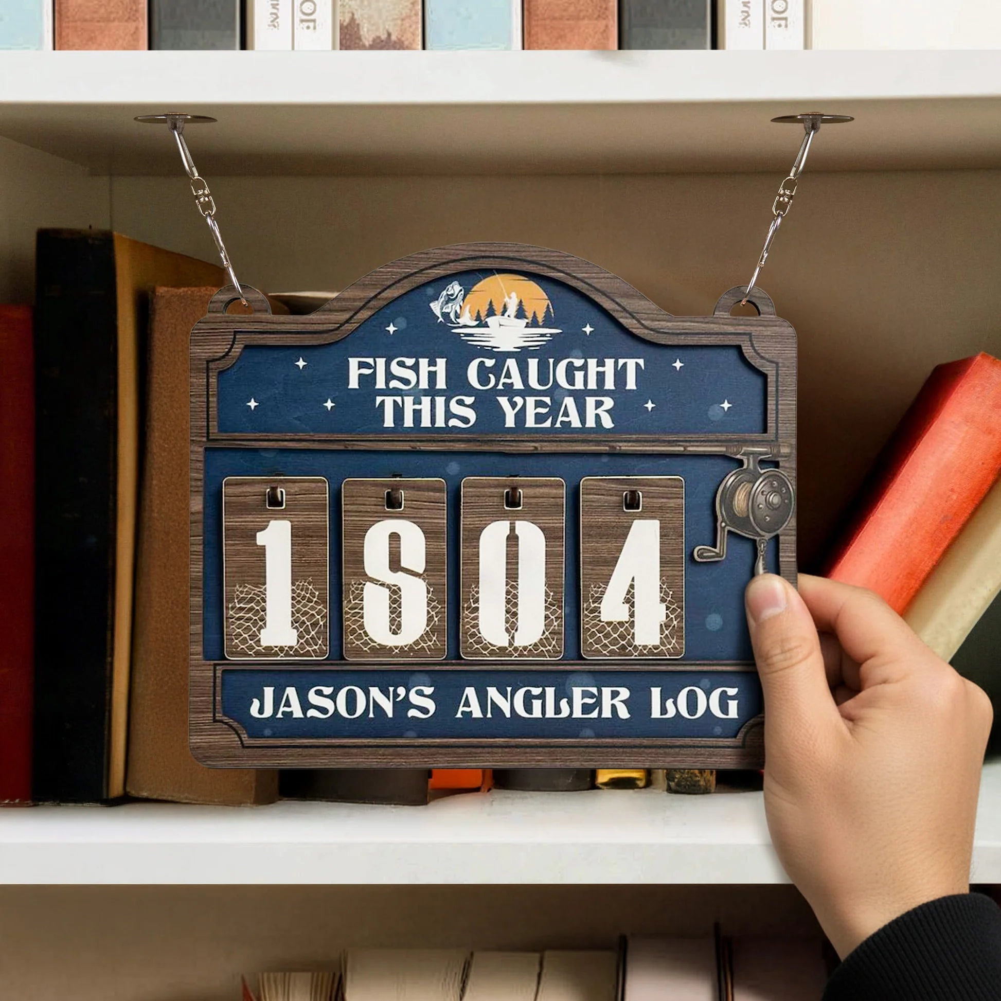 Customizable Wooden Fishing Log Sign for Anglers - Perfect Gift for Fishing Enthusiasts Sign MagicInPrints