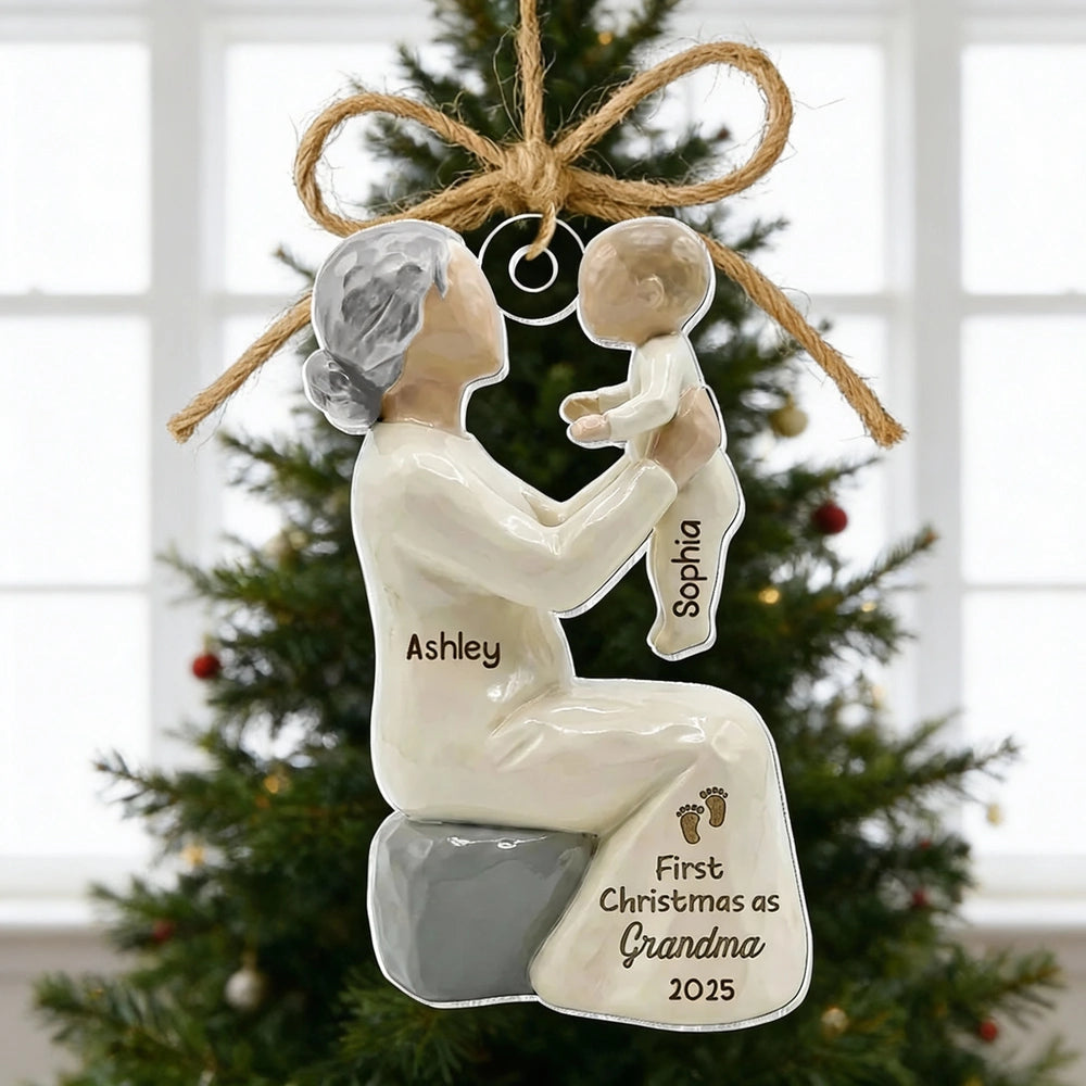 Personalized Christmas Ornament for Grandma - First Christmas Keepsake 2025 Ornament MagicInPrints
