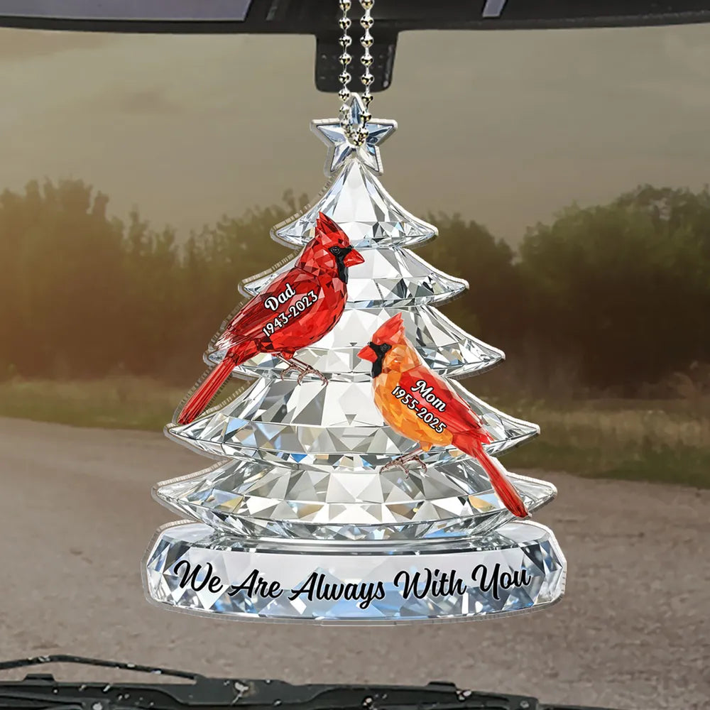 Personalized Memorial Rearview Mirror Ornament for Family - Sentimental Keepsake Car Hanger MagicInPrints
