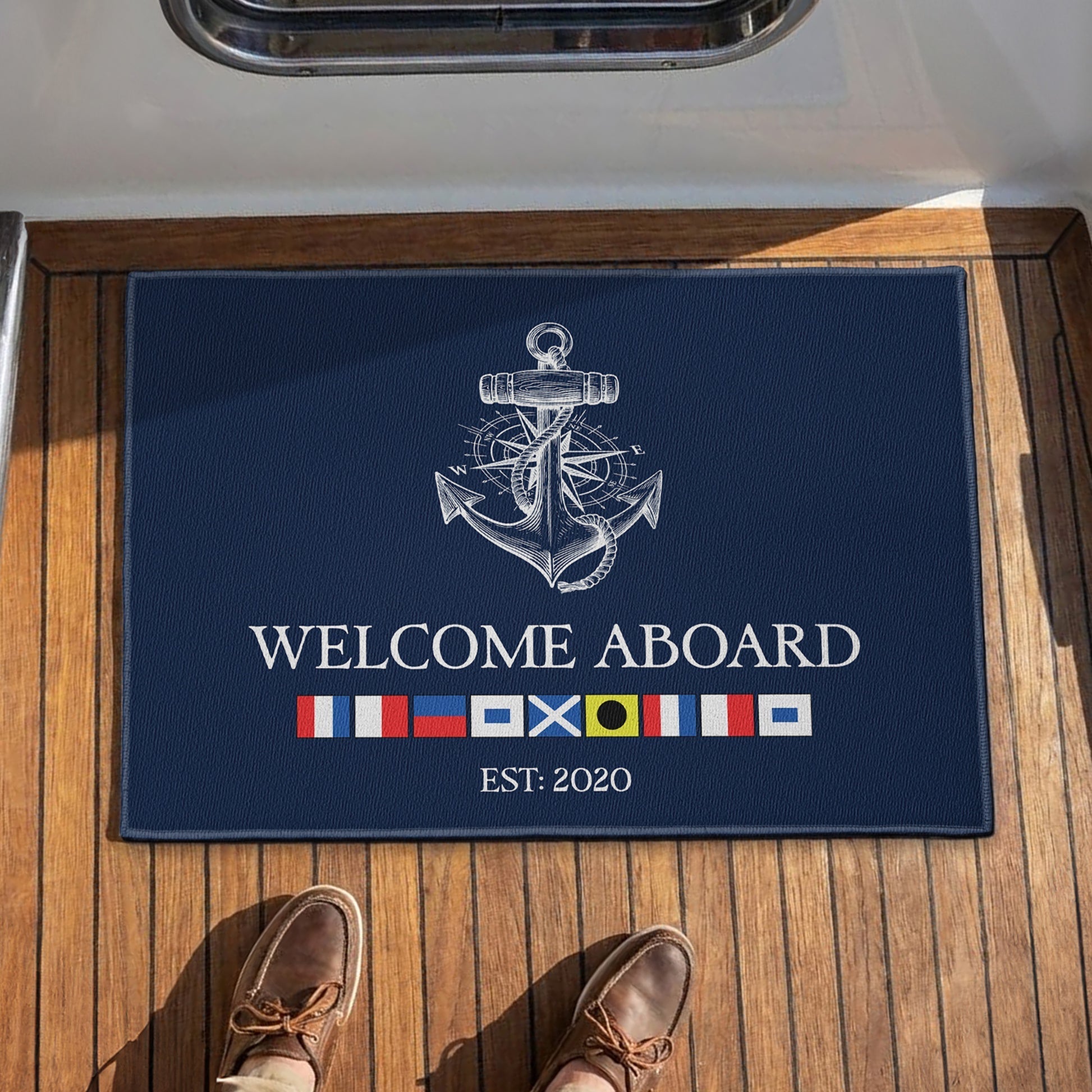 Custom Nautical Welcome Mat for Homeowners - Nautical Decor Doormat MagicInPrints