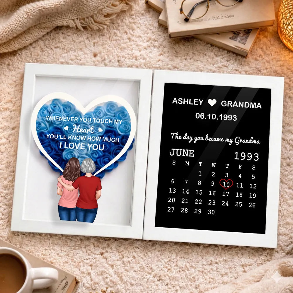 Personalized Heart Frame for Grandma - Sentimental Gift for Special Date Plaque MagicInPrints