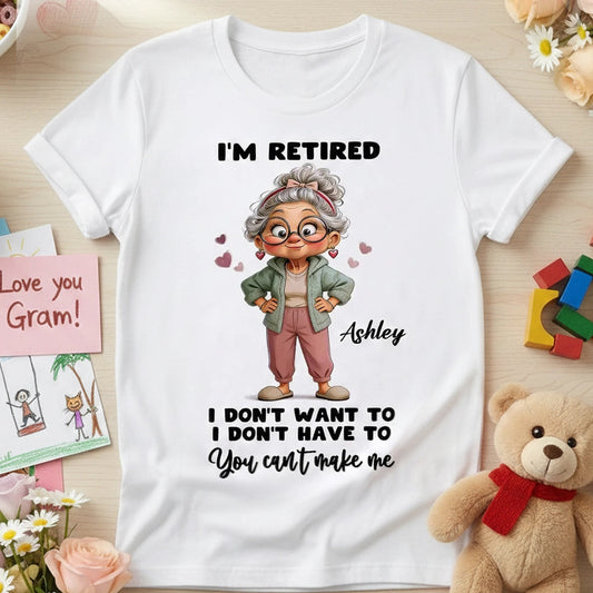 Personalized Retirement T-Shirt for Grandma - Funny Gift Cloth MagicInPrints