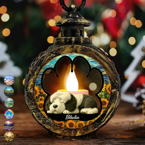 Illuminate Your Memories – Personalized Candlelight Lantern Ornament – Gift for Dog Lovers Lantern Ornament MagicInPrints