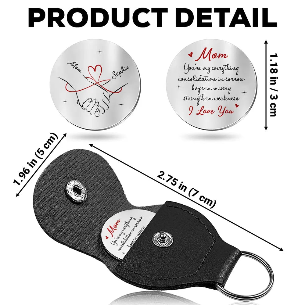 Personalized Keychain for Mom - Custom Engraved Keepsake with Heartfelt Message Keychain MagicInPrints