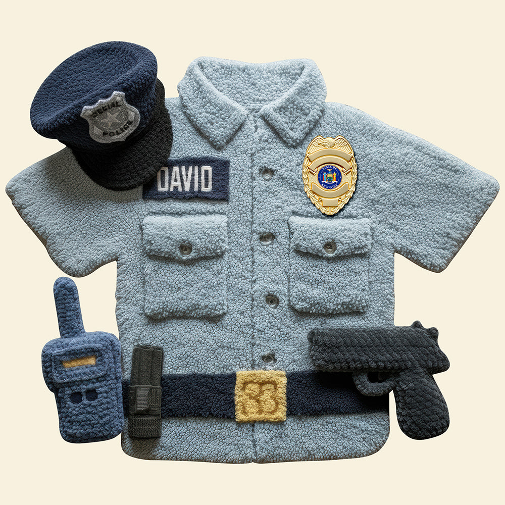 Step into Safety: Personalized Police Uniform Doormat - Unique Gifts for Law Enforcement and Their Families Doormat MagicInPrints