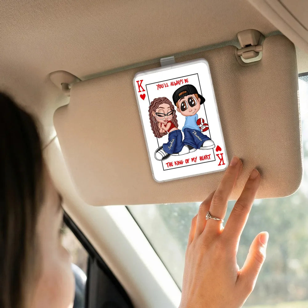 Personalized Car Hanging Ornament for Couples - King of My Heart Gift Car Hanger MagicInPrints