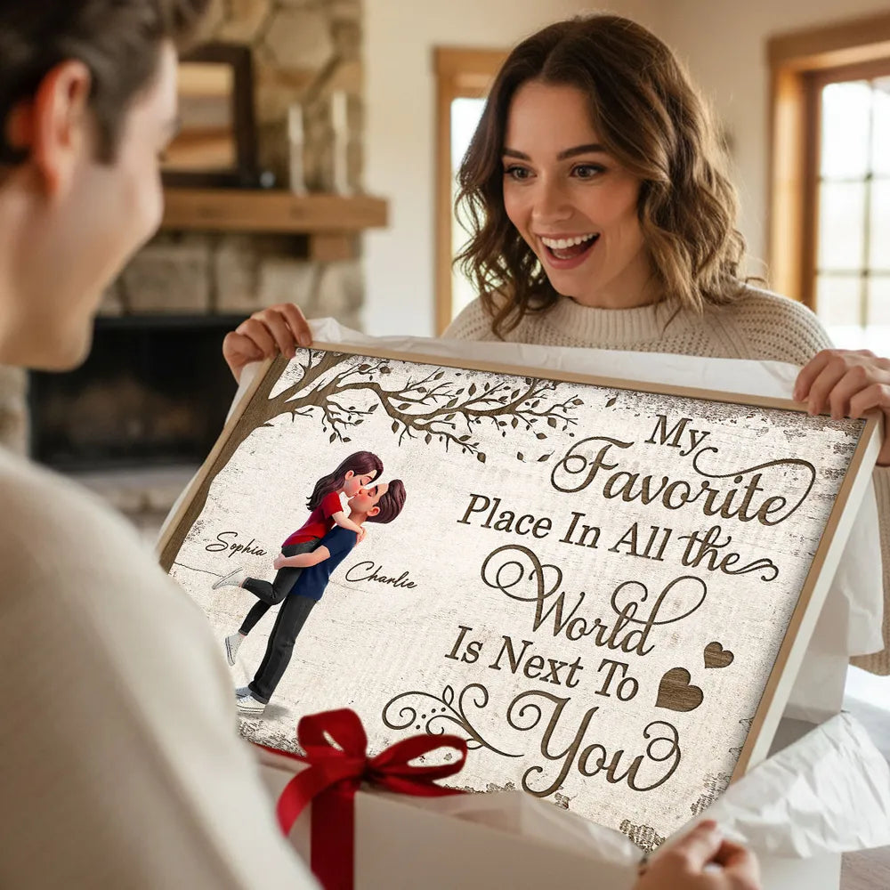 Personalized Couple Canvas Wall Art - Romantic Gift for Lovers Poster or Canvas MagicInPrints
