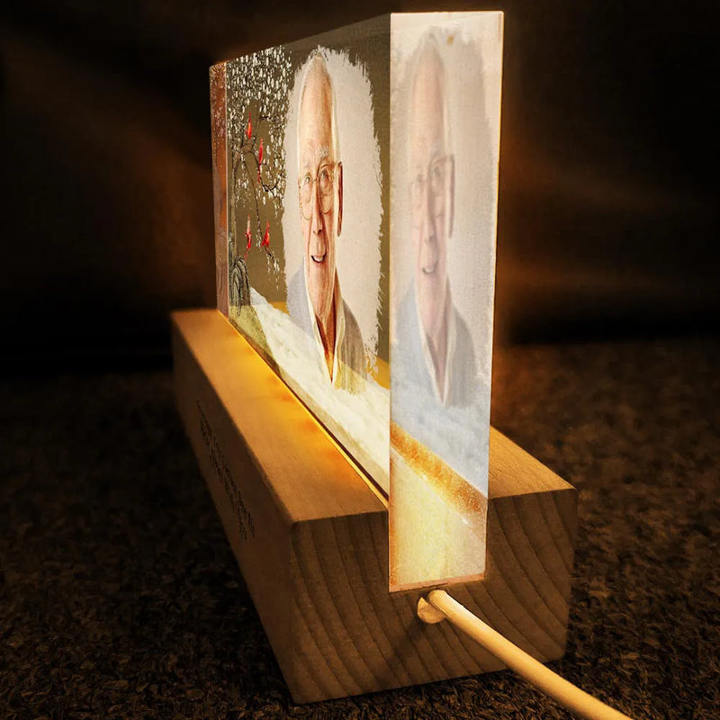 Personalized LED Memorial Photo Frame for Loved Ones - Sentimental Keepsake Gift Plaque MagicInPrints