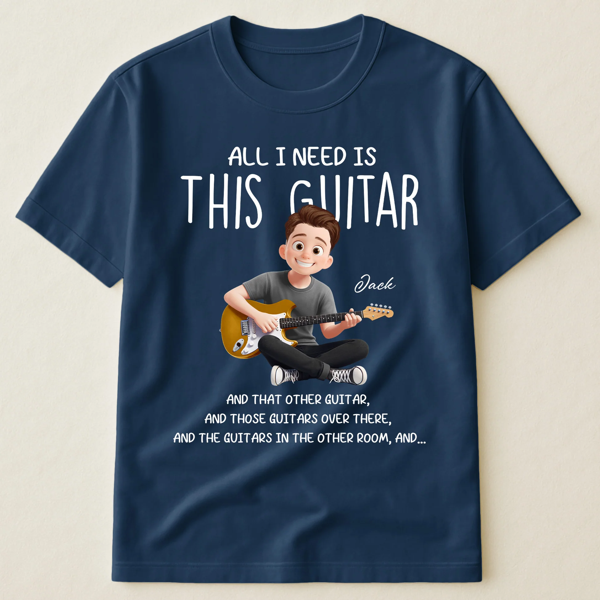 Custom Guitar Lover T-Shirt for Musicians - Fun Gift for Guitarists Cloth MagicInPrints