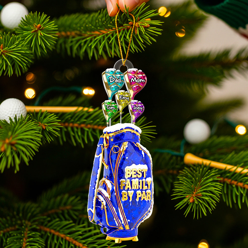 Golf Family Hand Christmas Ornament Personalized Gifts For Family Ornament MagicInPrints