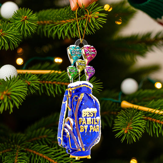 Golf Family Hand Christmas Ornament Personalized Gifts For Family Ornament MagicInPrints