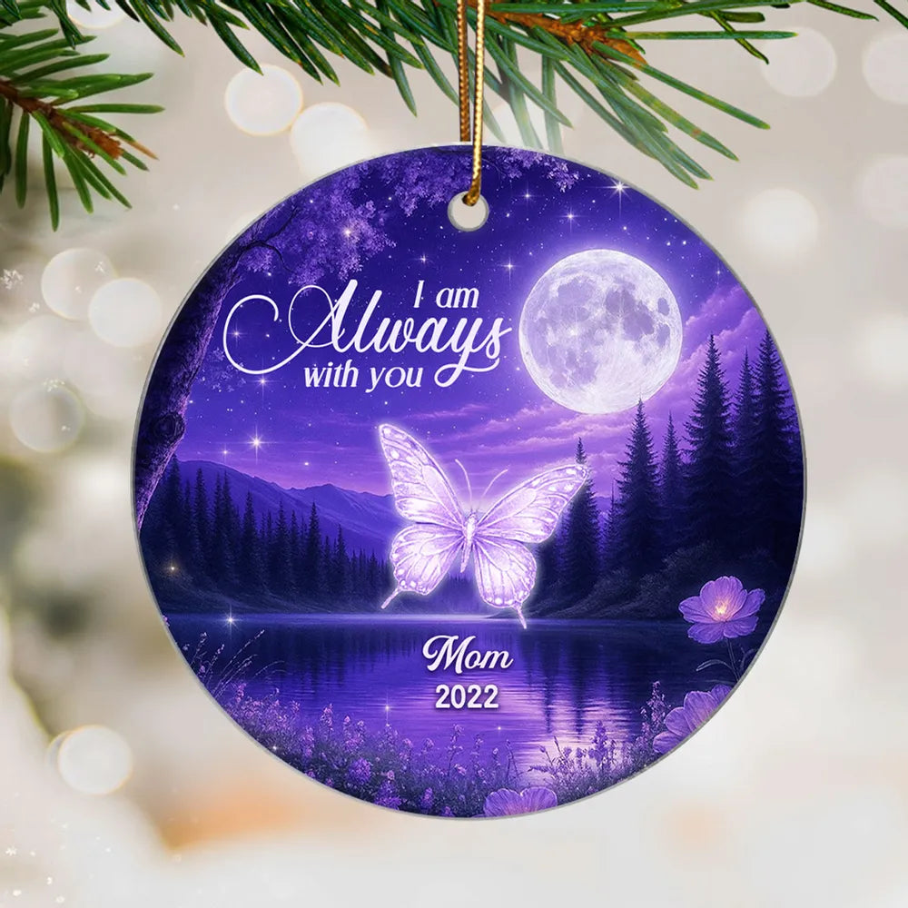 Personalized Memorial Ornament for Mom - Sentimental Keepsake with Butterfly Design Ornament MagicInPrints