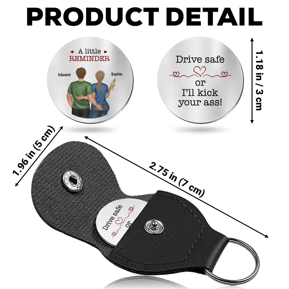 Personalized Couple Keychain for Him - Drive Safe Reminder Gift Keychain MagicInPrints