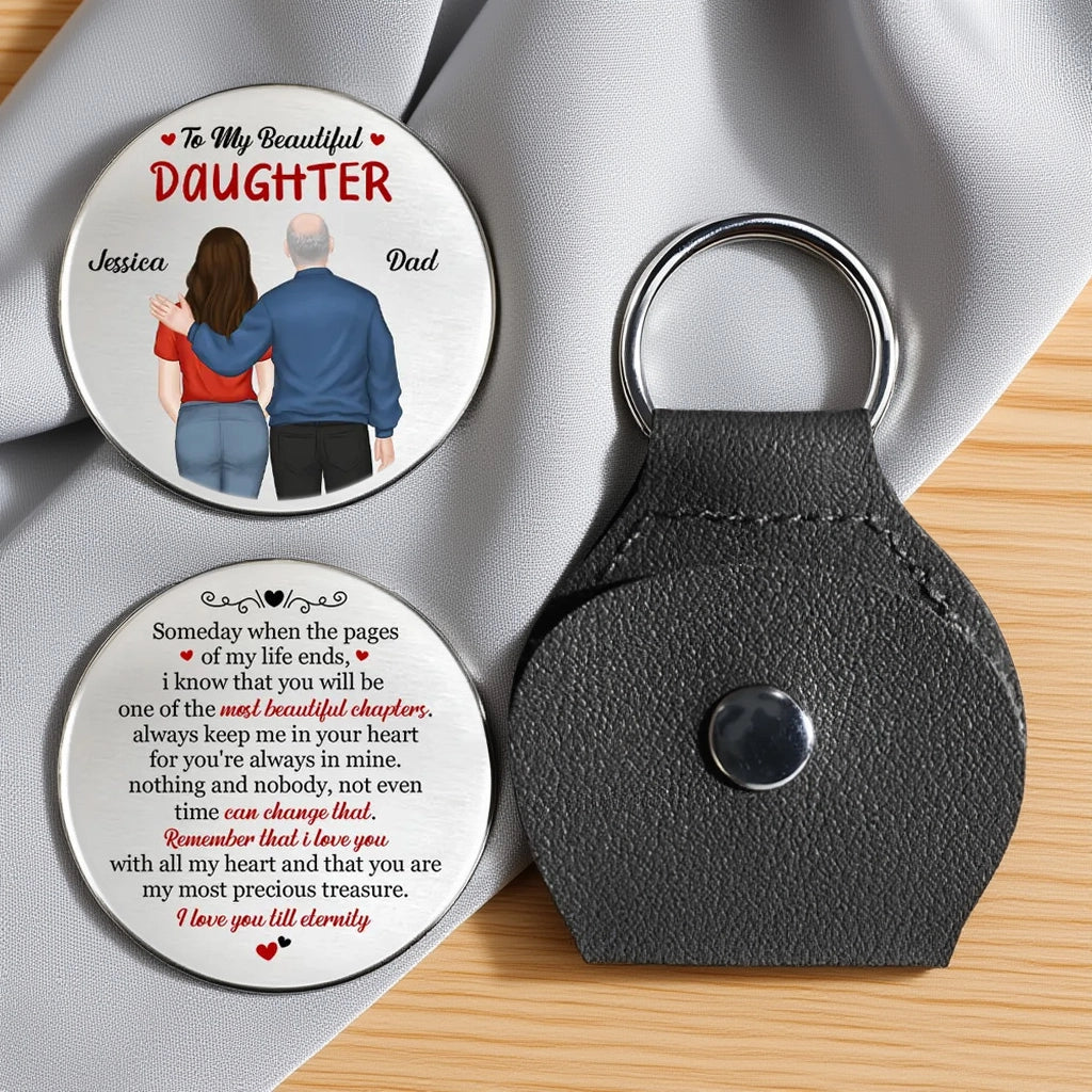 Personalized Keychain for Daughter from Dad - Sentimental Gift Keychain MagicInPrints